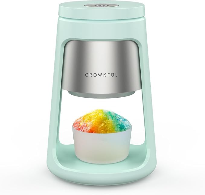 CROWNFUL máquina hielo raspado frontal, preparación rápida para conos y bebidas frías
