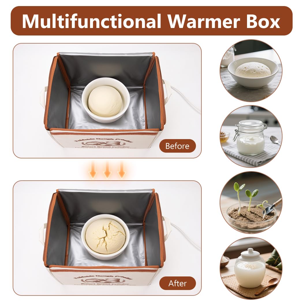 CrsaSwivo caja fermentación térmica 70-130 °F para temperatura ajustable.