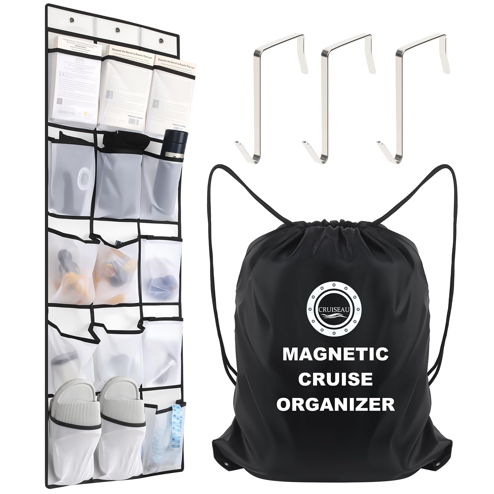 CruiSeaU organizador de puerta para crucero con bolsillos grandes para organización.
