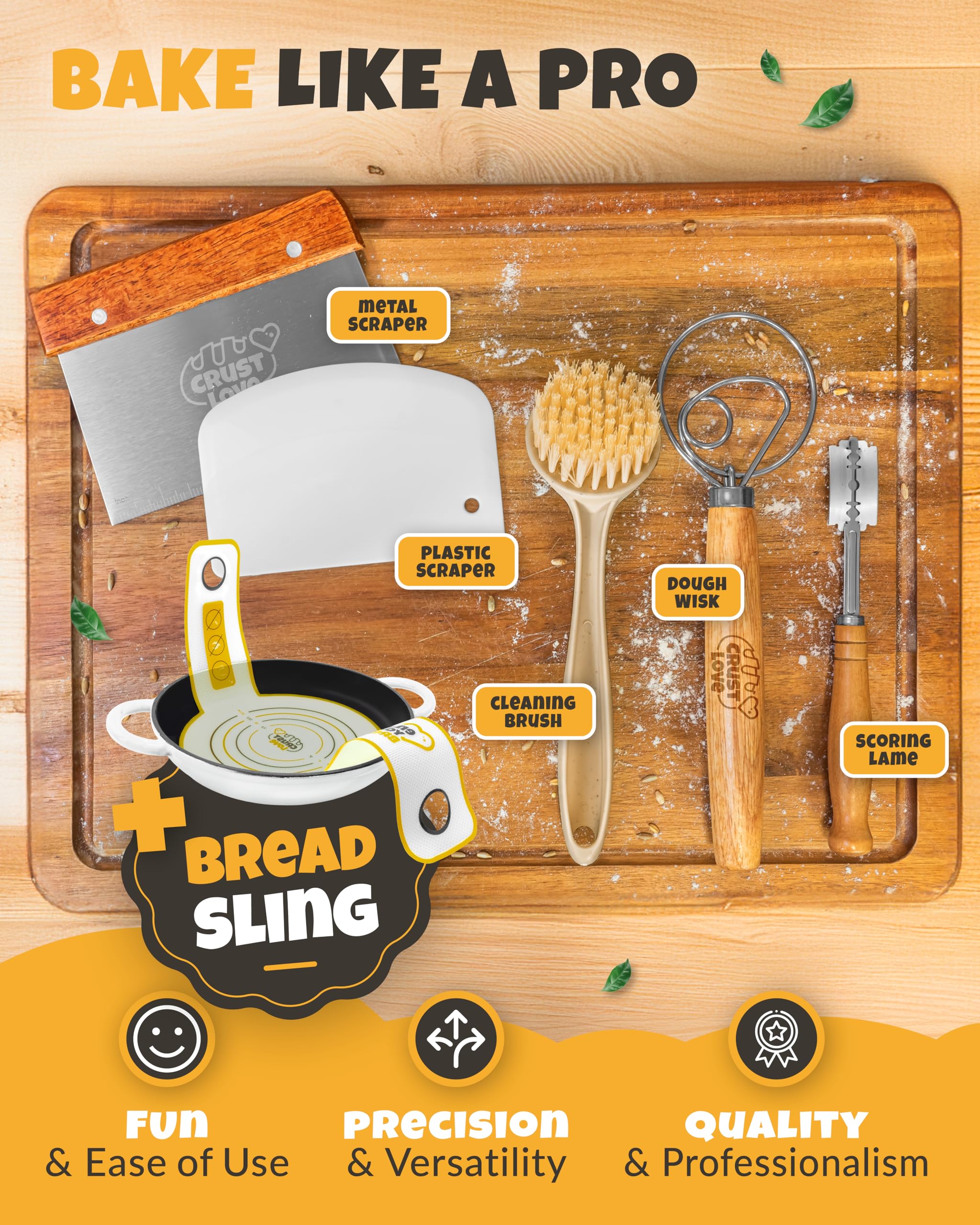 CRUSTLOVE Correa de silicona para pan facilita manejo seguro.