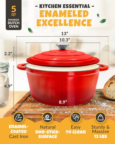 CRUSTLOVE correa de silicona roja para manipular la olla caliente con seguridad.