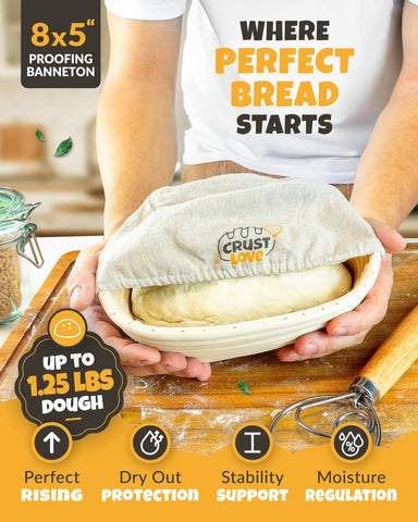 CRUSTLOVE libro de recetas incluido, guía en inglés y español para hornear.