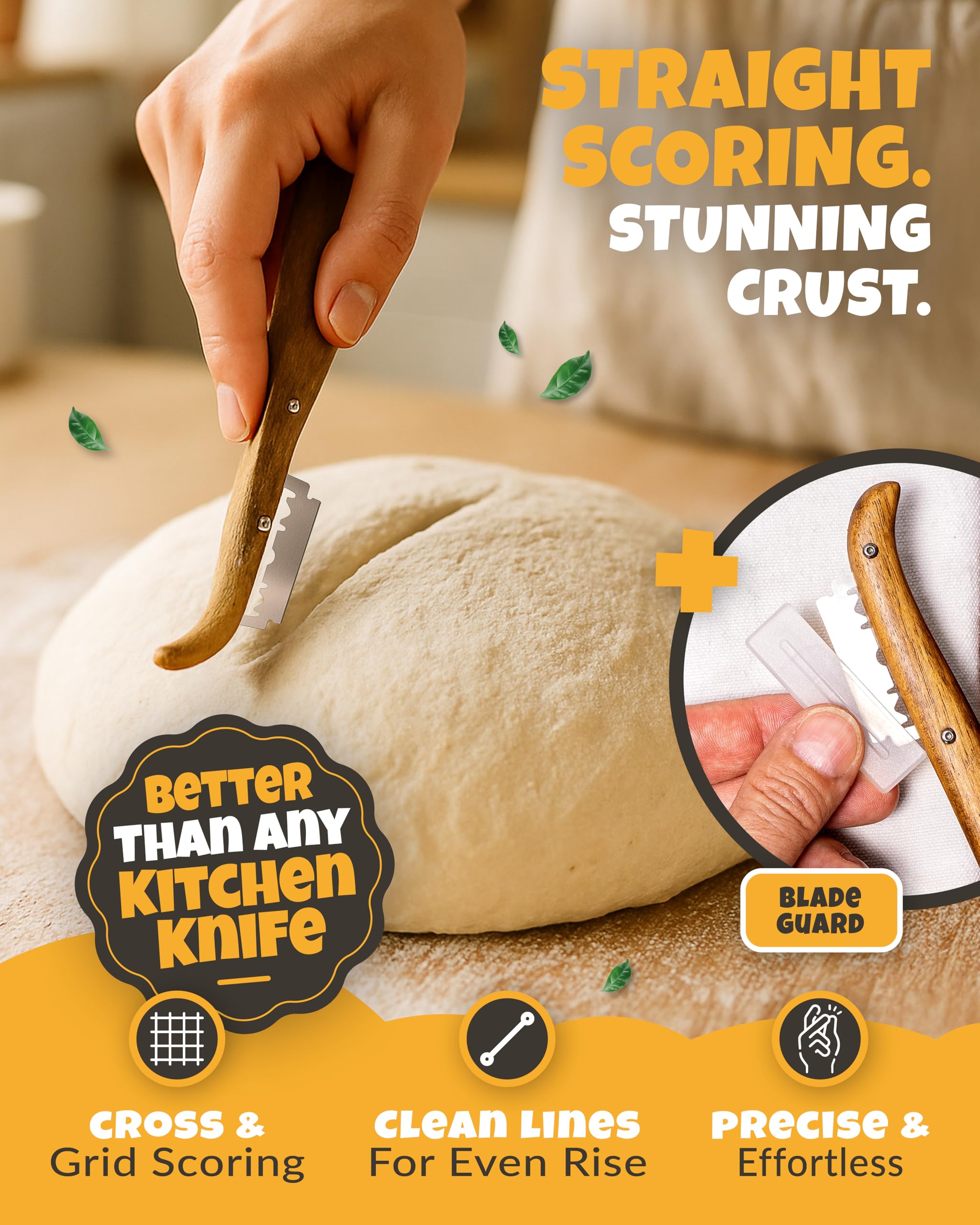 CRUSTLOVE mango ergonómico para control total al cortar pan