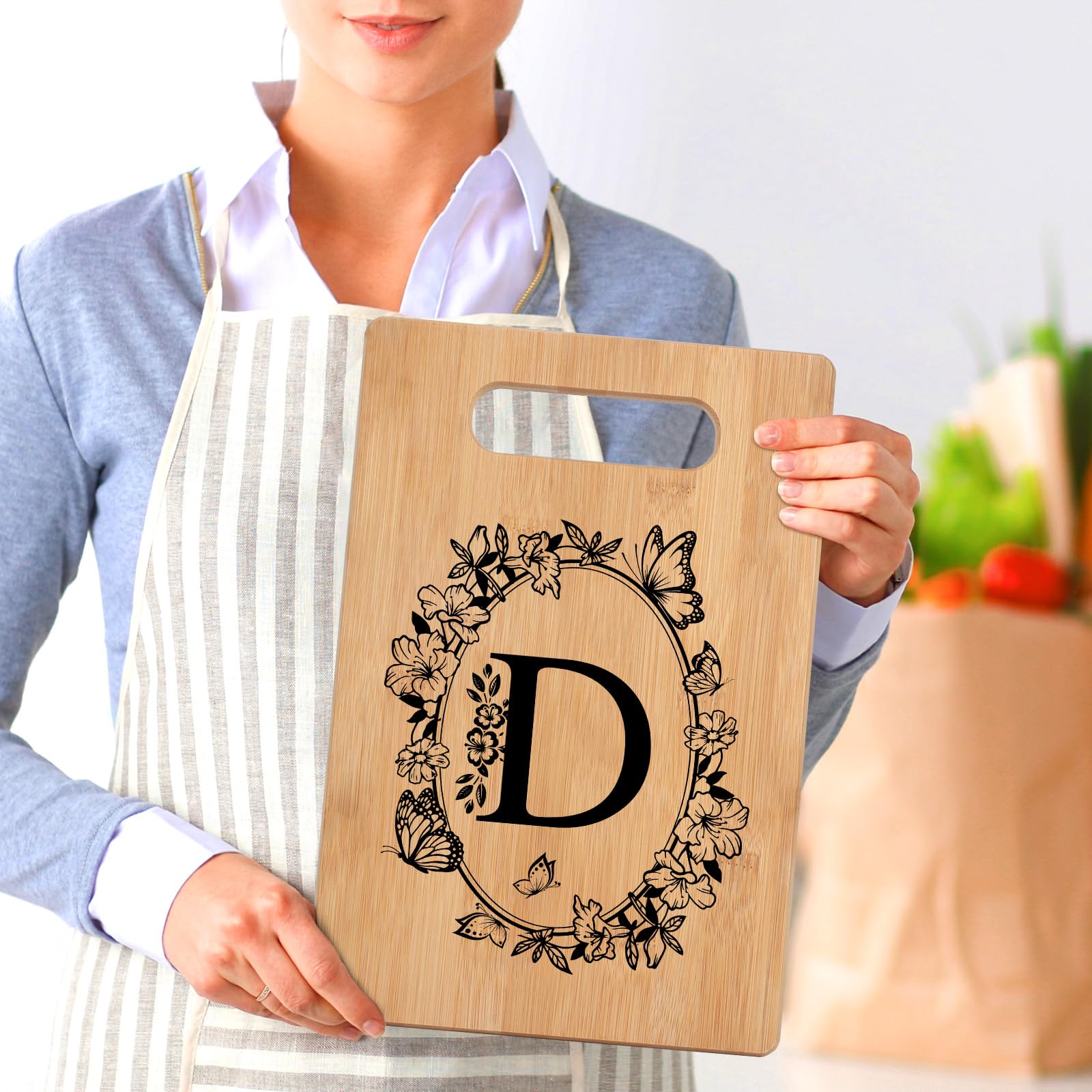 CryCarrot monograma único para regalo personalizado en la cocina.