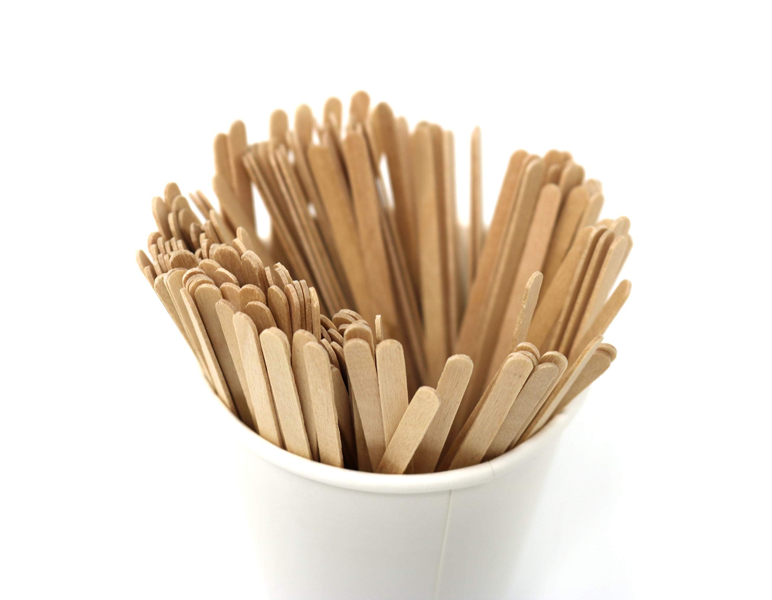 Crystal Ware agitadores de abedul natural con extremos redondeados para una experiencia suave.