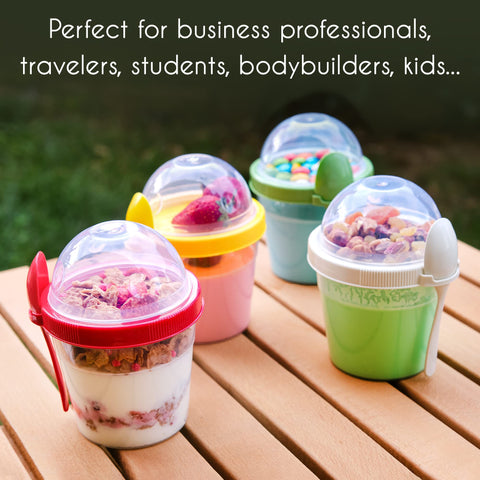 Crystalia copa yogur ideal para fruta y yogur en escuela