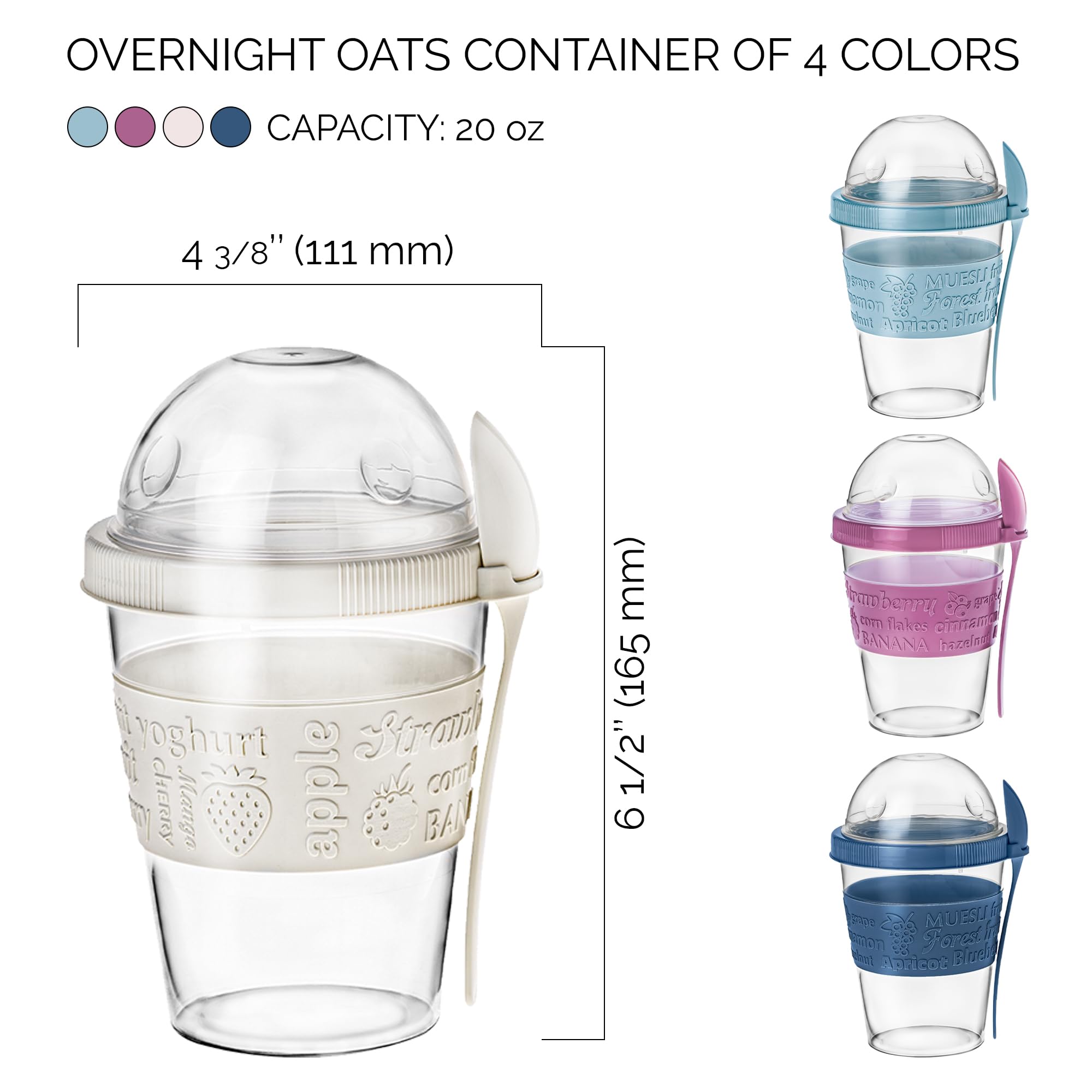 Crystalia porciones separadas para toppings, personaliza el desayuno a tu gusto.