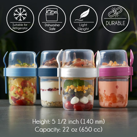 Crystalia Uso multipropósito para cereal, avena o fruta con yogur durante el día.