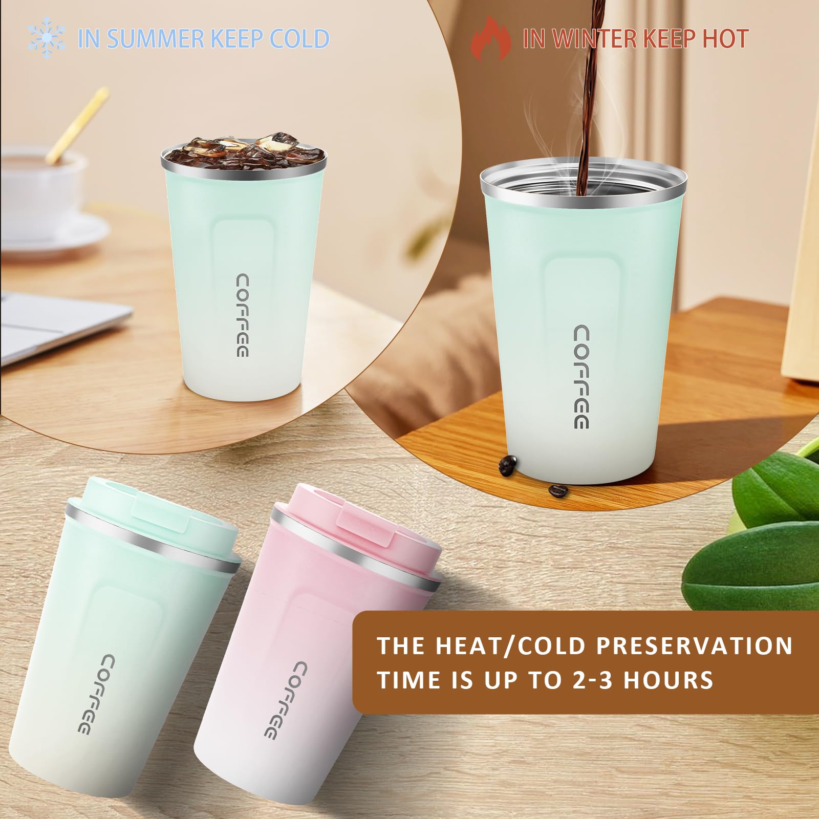 CS COSDDI Tumbler con capacidad de 380 ml para uso diario.