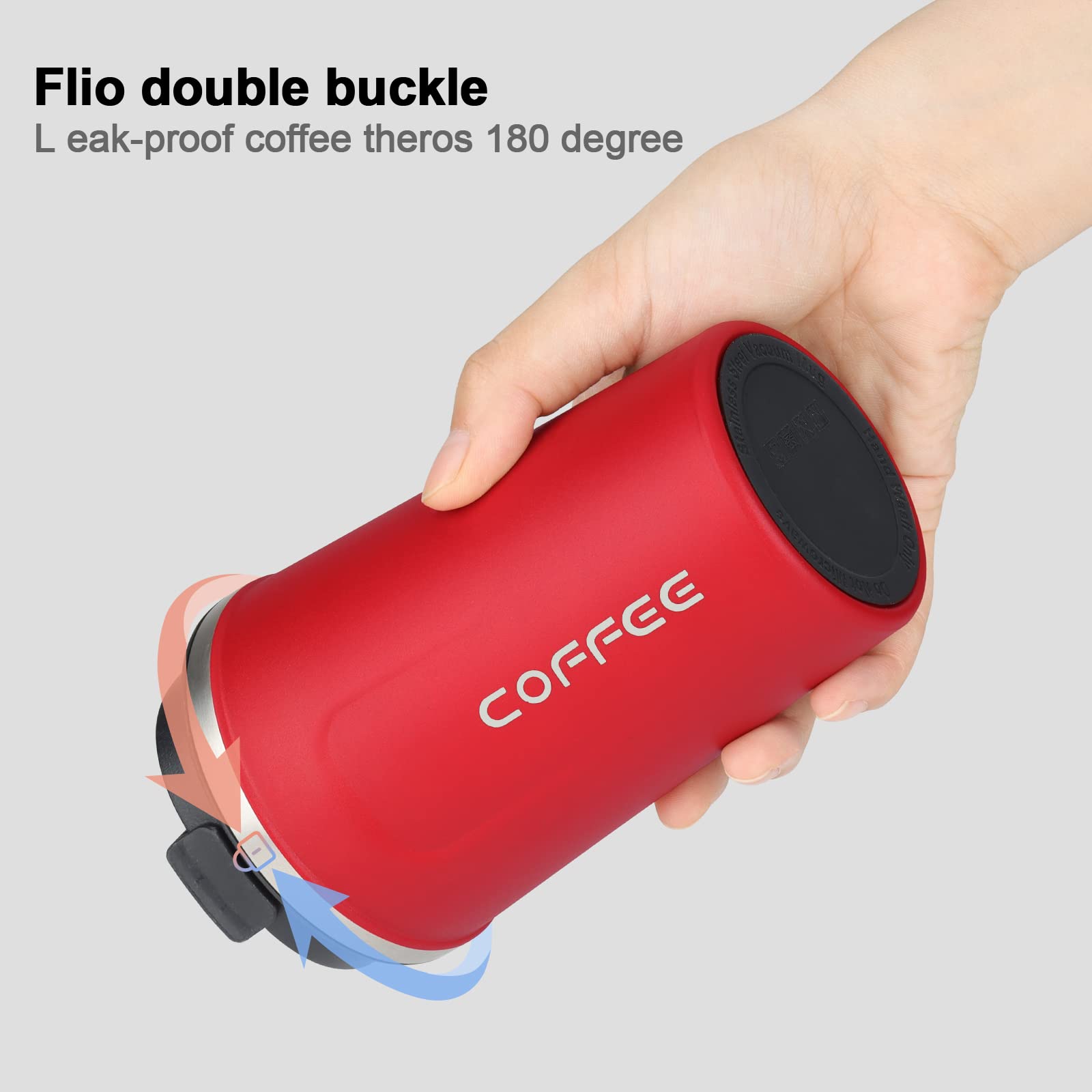 CS COSDDI tumbler con tapa, cierre hermético para evitar derrames en movimiento.