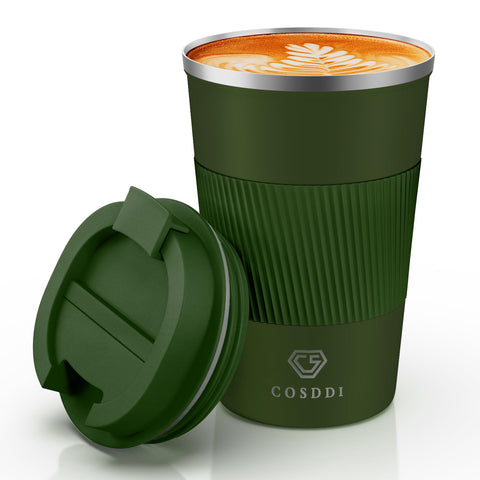 CS COSDDI vaso térmico frontal, diseño compacto y fácil de agarrar para uso diario.