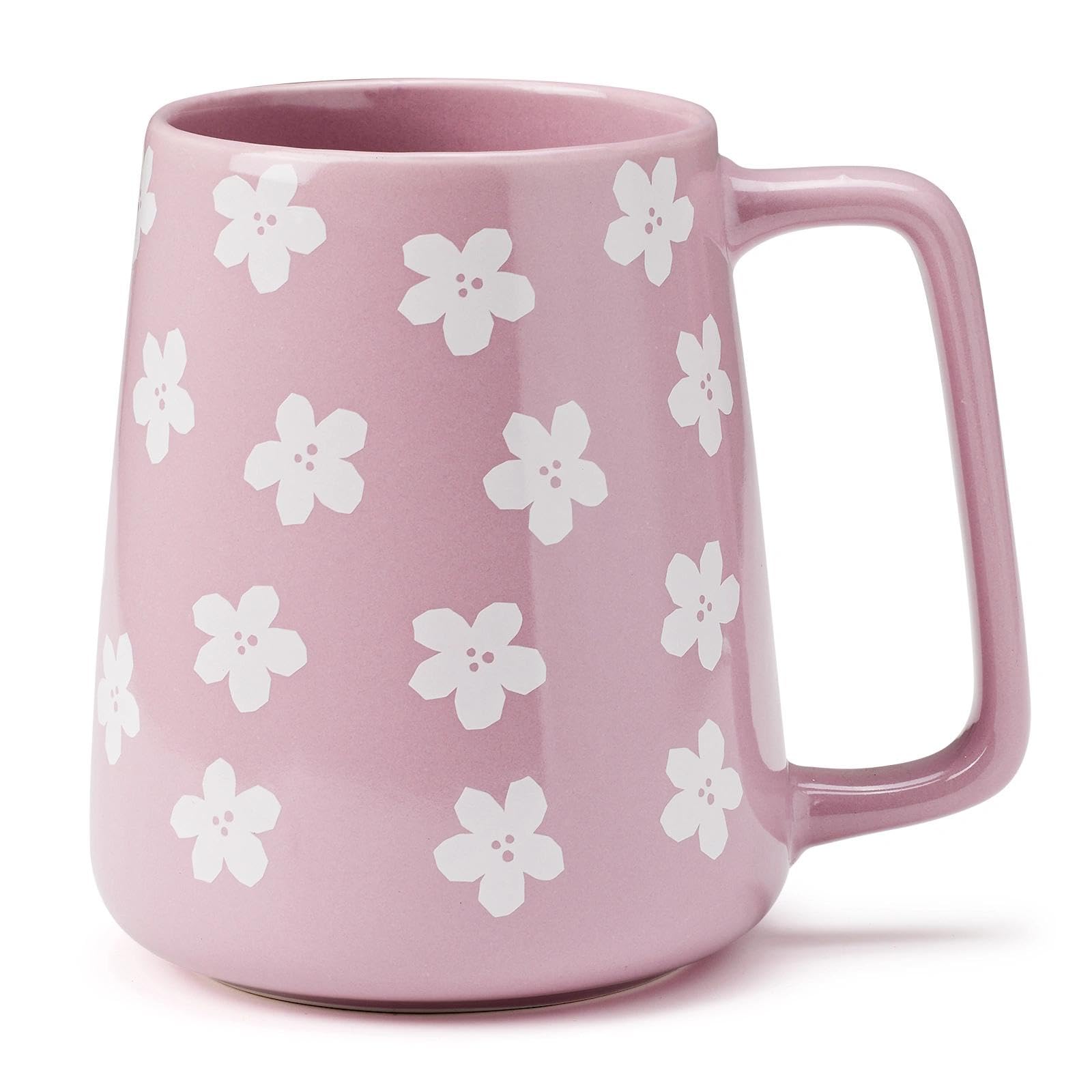 Taza Cteaffee morada de cerámica frente, ideal para café diario