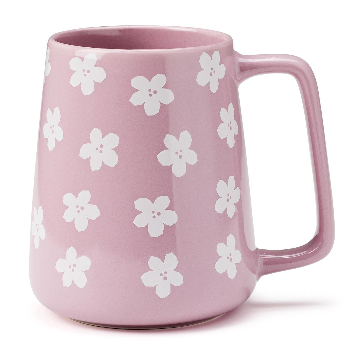 Taza Cteaffee morada de cerámica frente, ideal para café diario