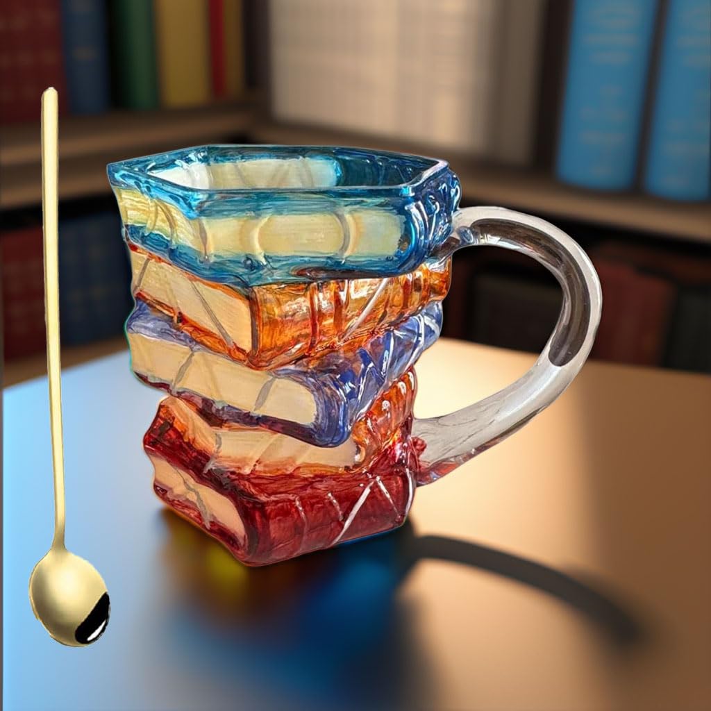 Taza Cteaffee libro relieve girasol: diseño elegante para cafe
