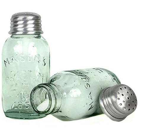 CTW Home Collection mini frascos Mason con tapa de vidrio, perfectos para sazonar en la mesa