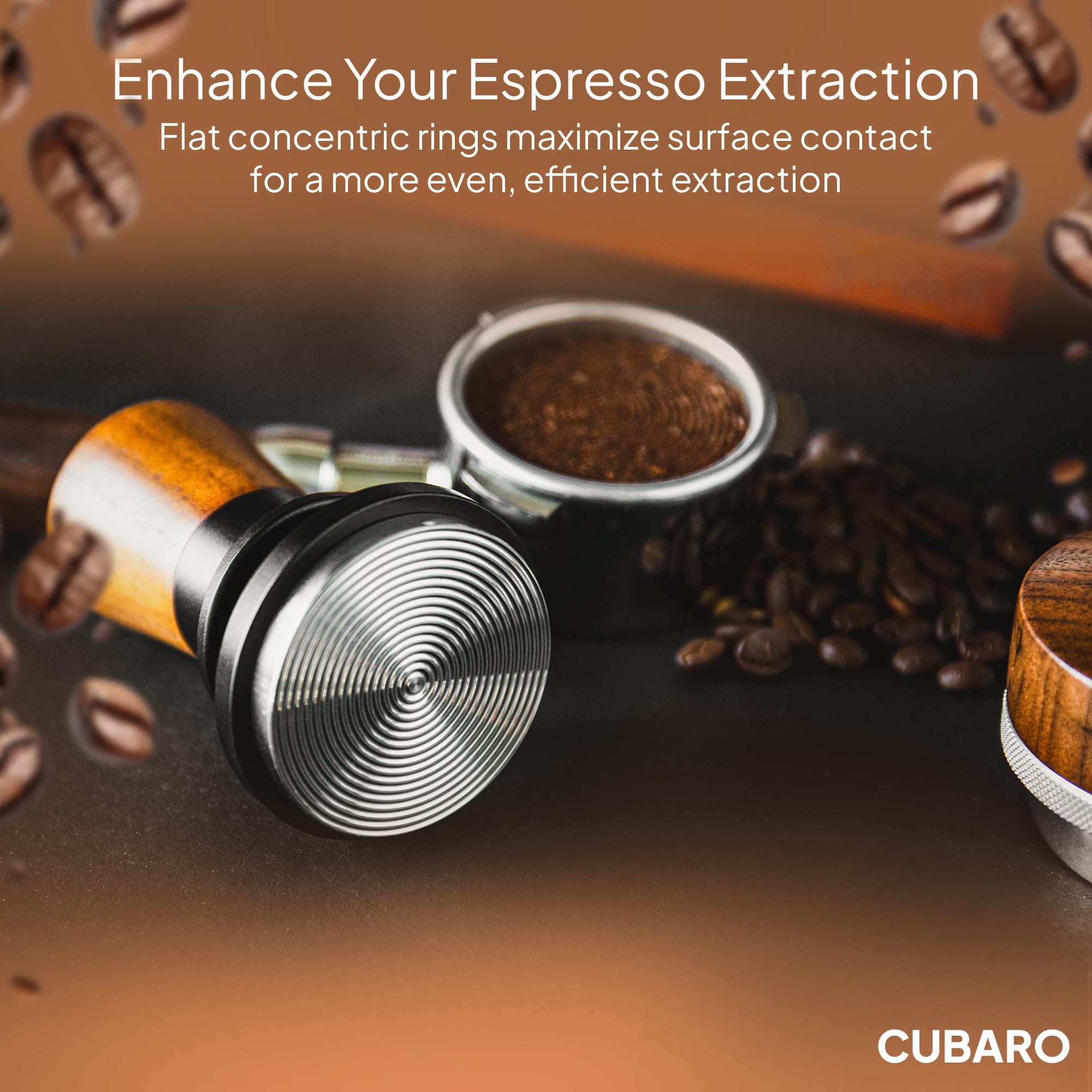Tamper CUBARO base ripple favoreciendo extracciones consistentes