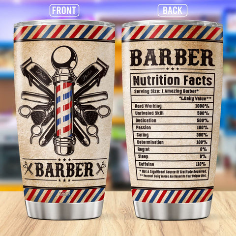 CUBICER Barbero vaso aislado con tapa para viajes