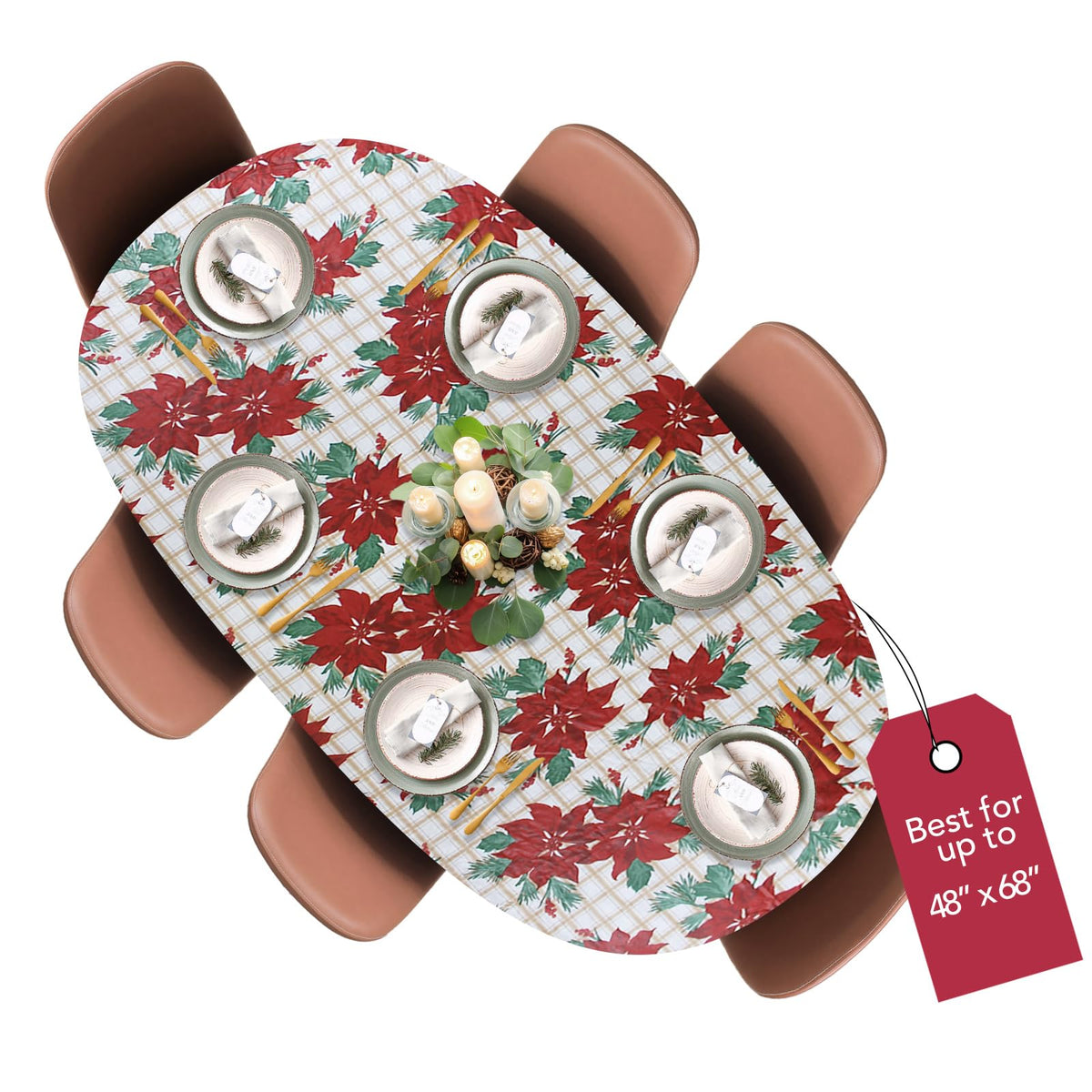 Covers para el Hogar Deluxe: cubierta de mesa con borde elástico para mesa redonda