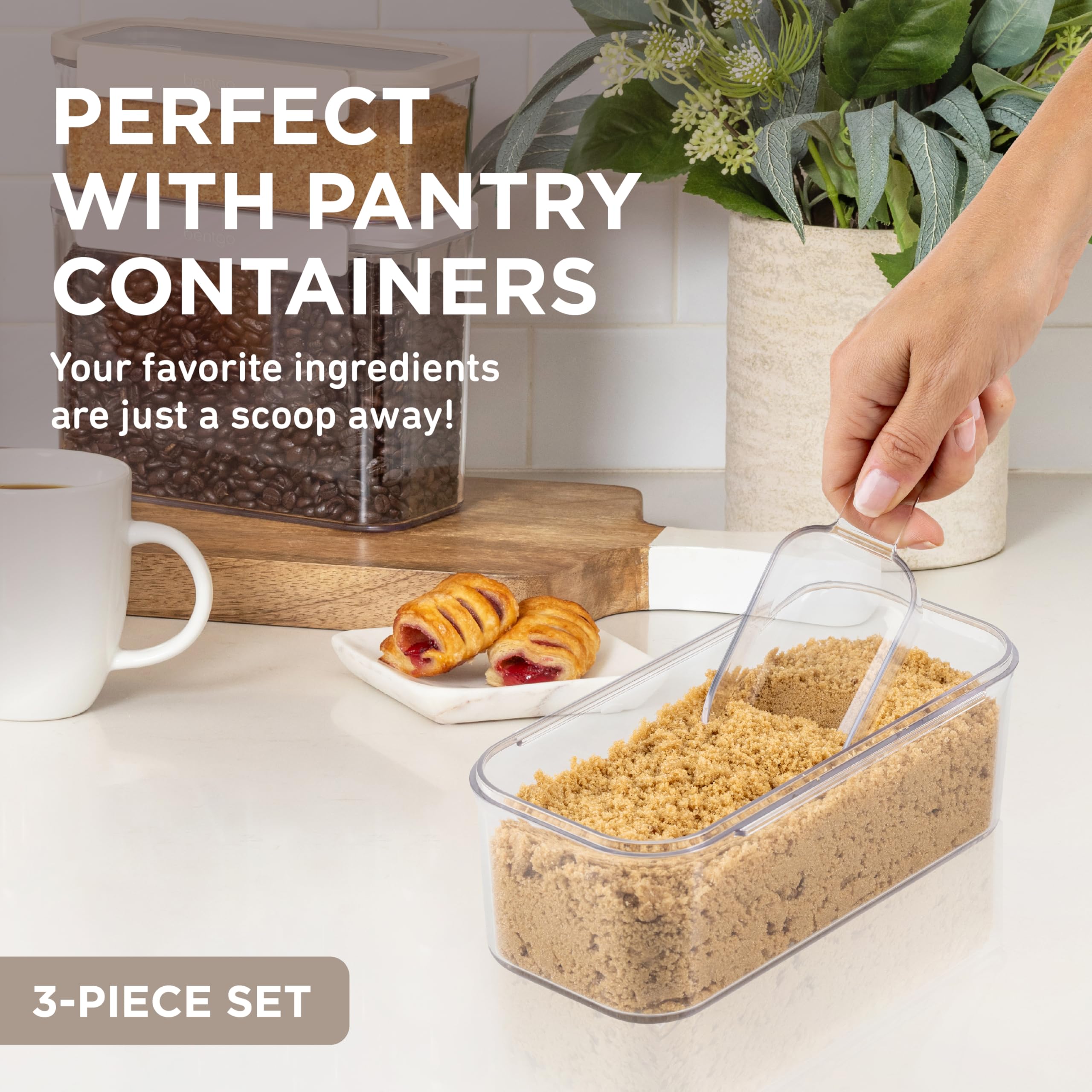Bentgo Pantry media-taza 4oz, cuchara exacta para azúcar o café.