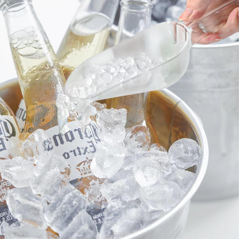 Cucharón de hielo, ranura para colgar, almacenamiento práctico.