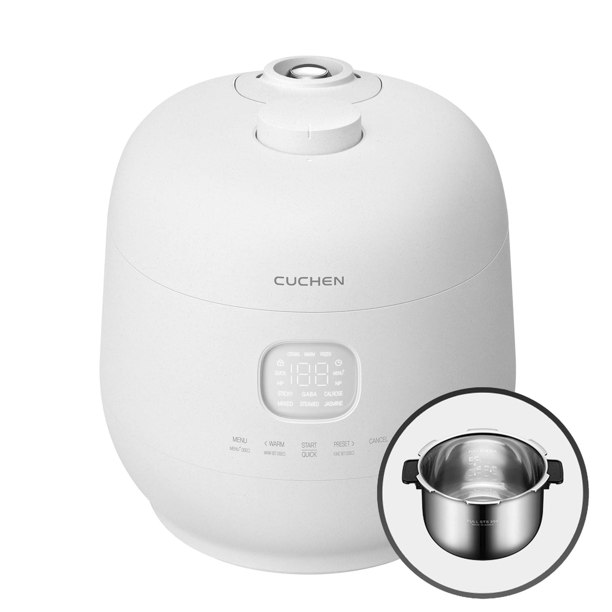 Cuchen CRH-TWS0610PWUS: olla de inducción para cocción rápida y uniforme del arroz