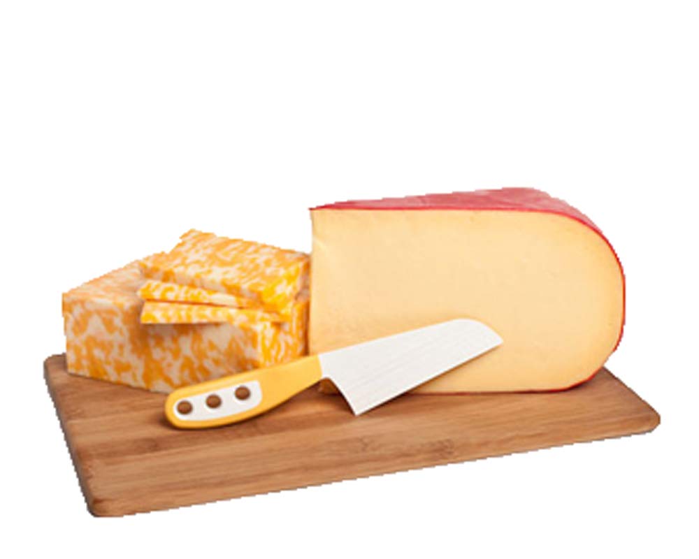 The Cheese Knife OKP2 mango ergonómico ofrece agarre suave para servicio preciso.