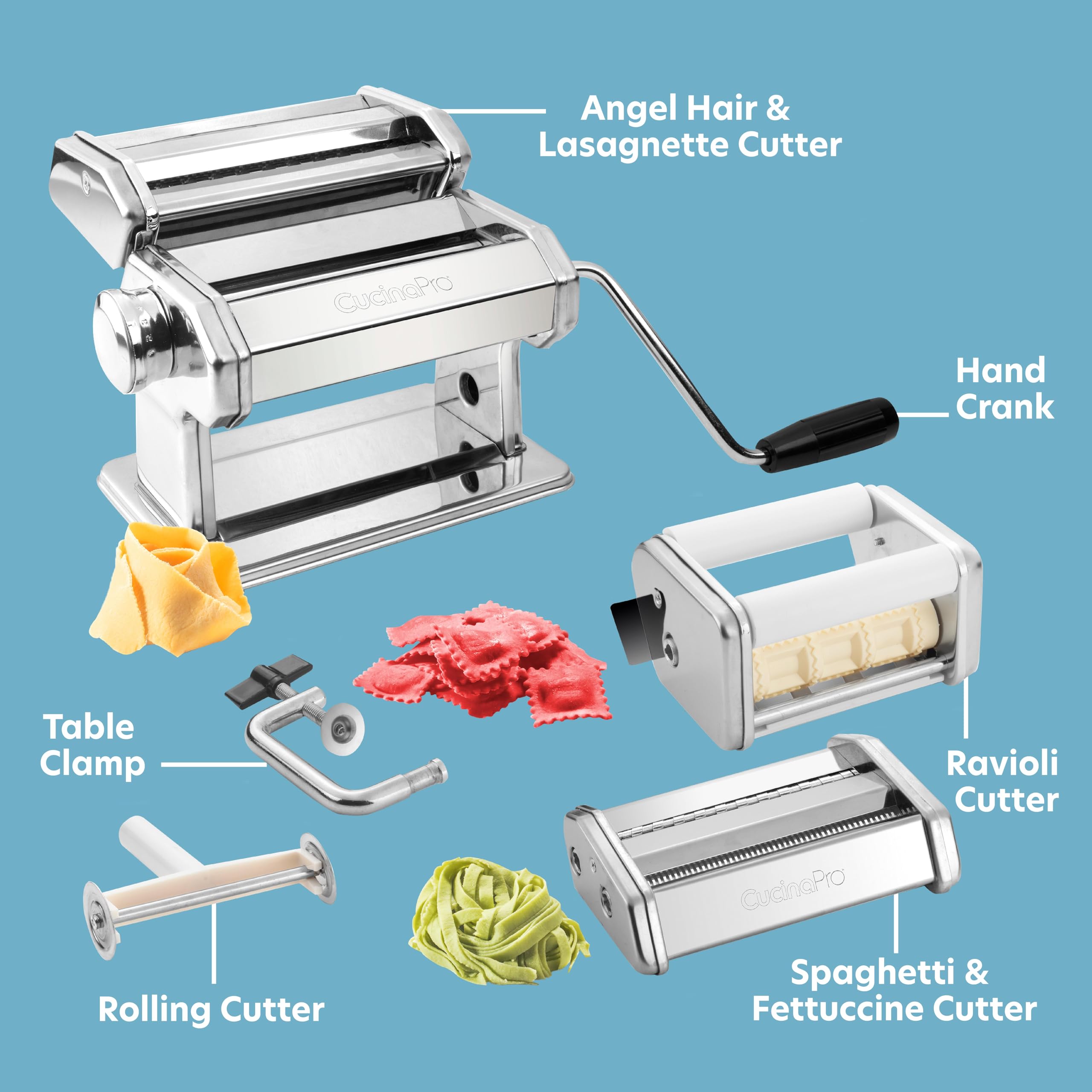 CucinaPro: accesorios para pasta con tres piezas para diferentes formas