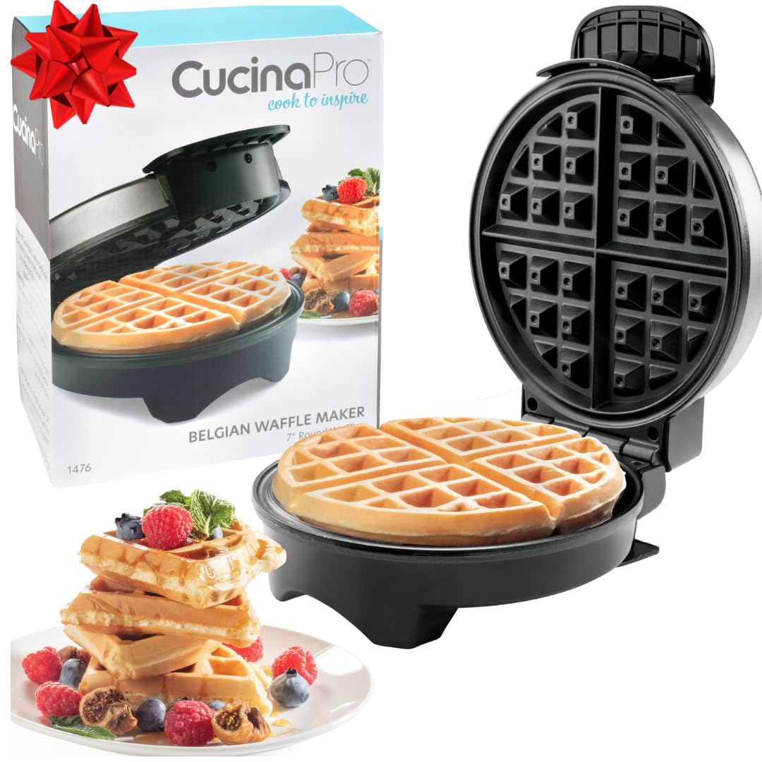 CucinaPro maquina de gofres belgas, diseño clasico para desayunos elegantes