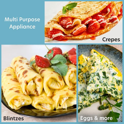 CucinaPro control de temperatura de 5 niveles para dorar crepes con precisión