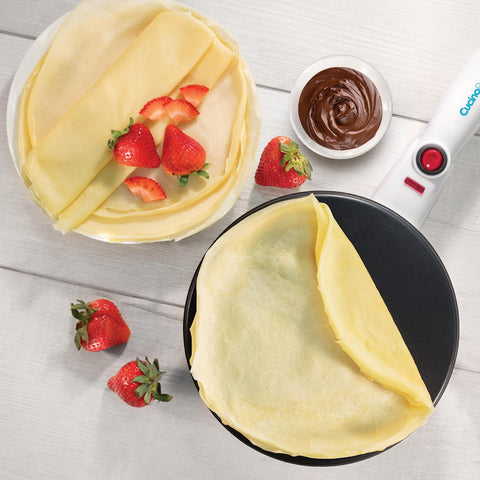 CucinaPro Crepe Maker con placa para sumergir la masa y distribuirla uniformemente
