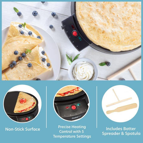 CucinaPro crepes cocción rápida en plancha, doradas y deliciosas