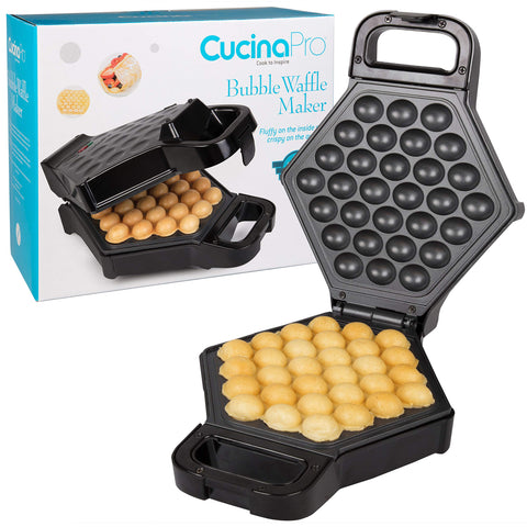 CucinaPro gofrera de burbujas, gofre listo con textura única.