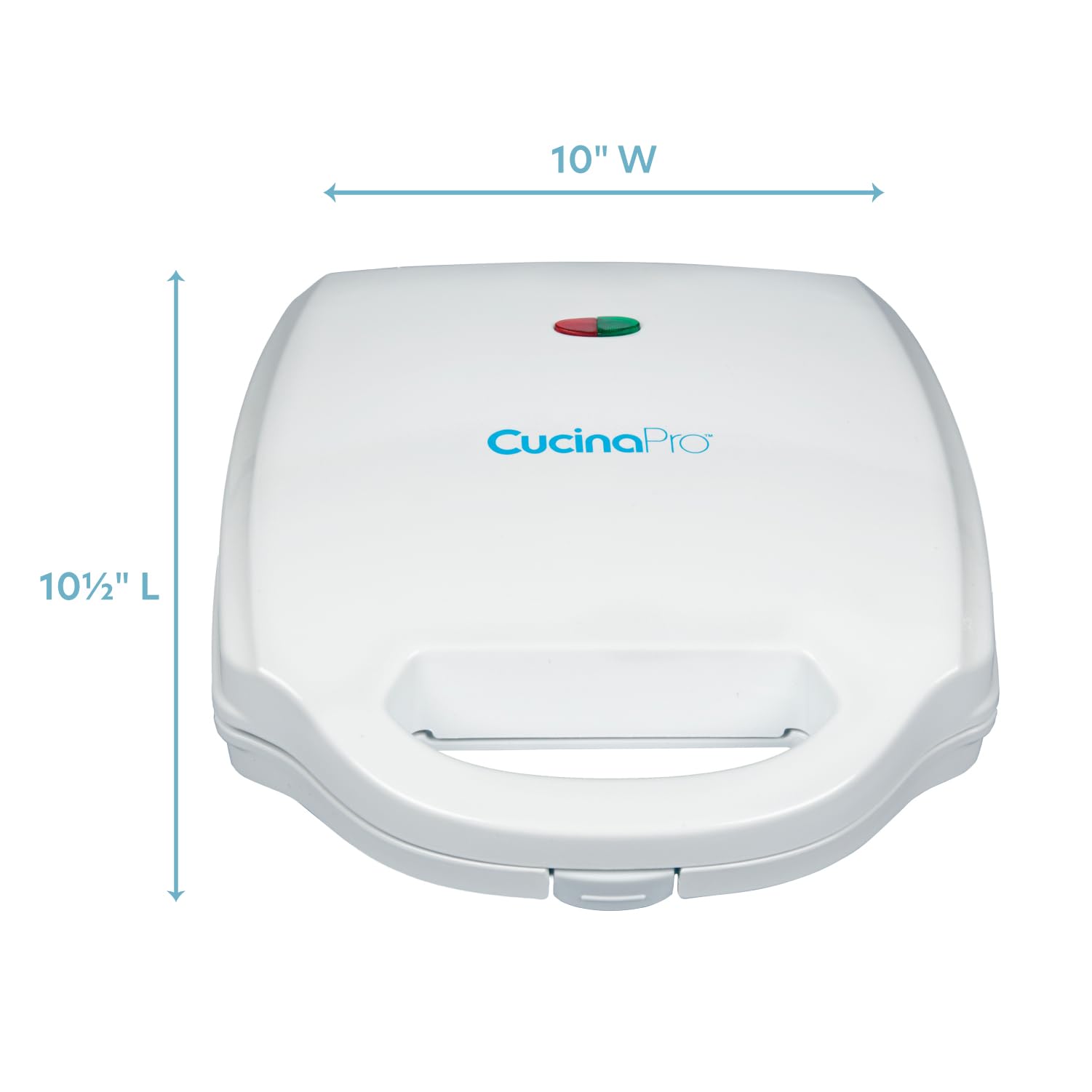 CucinaPro mini pie maker con tapa compacta para cocción rápida.