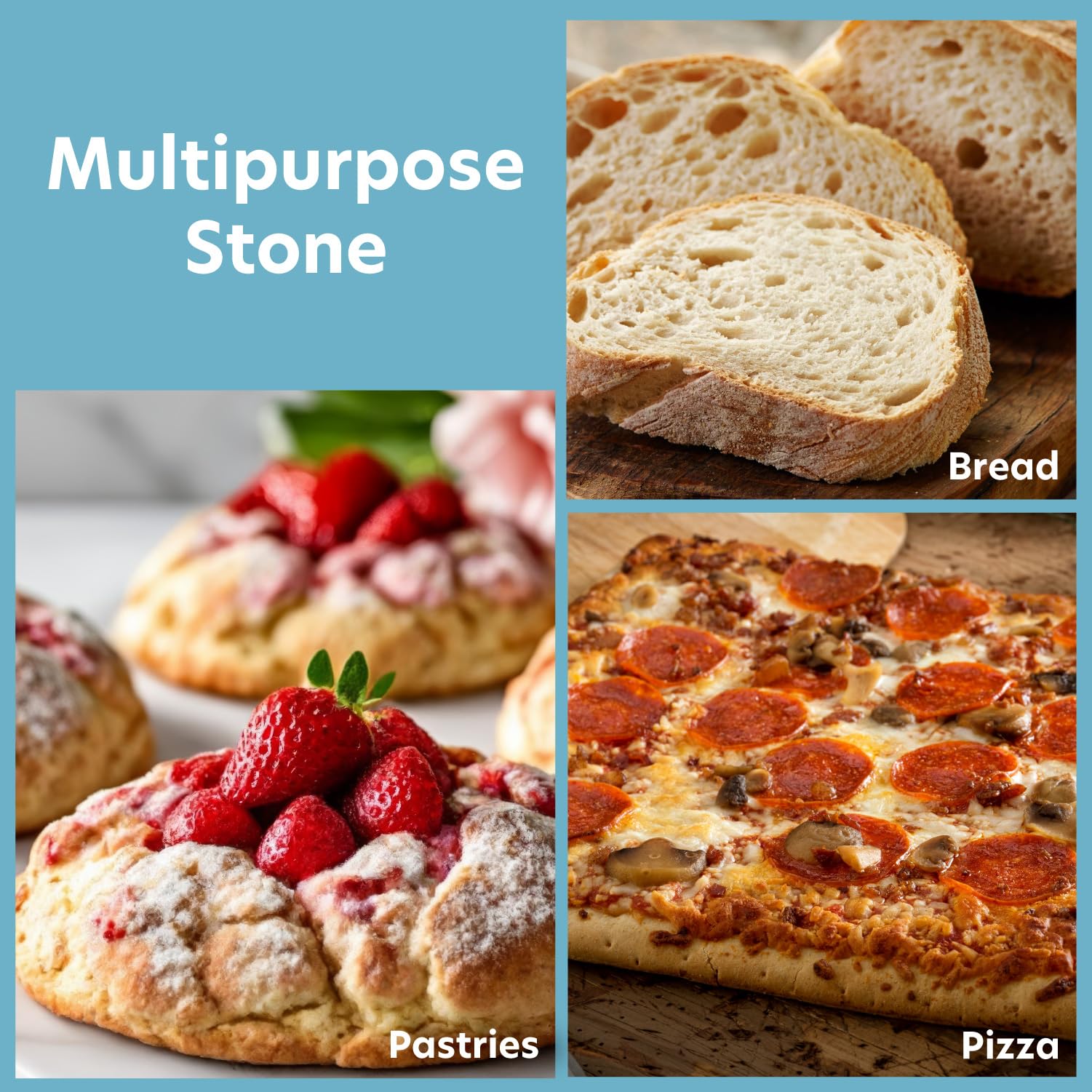 Cucinapro piedra cordierita 5-8 pulgadas, alta durabilidad para pizzas gruesas