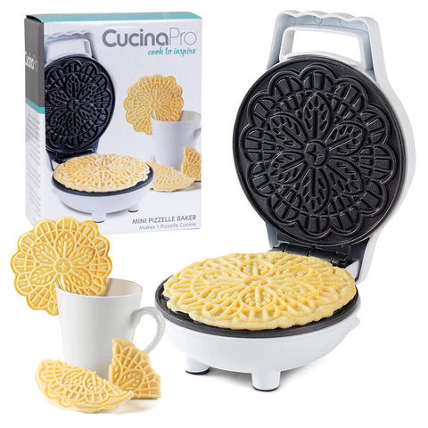 Cucinapro pizzelle mini 4 pulgadas: plancha lista para postres rápidos en casa.