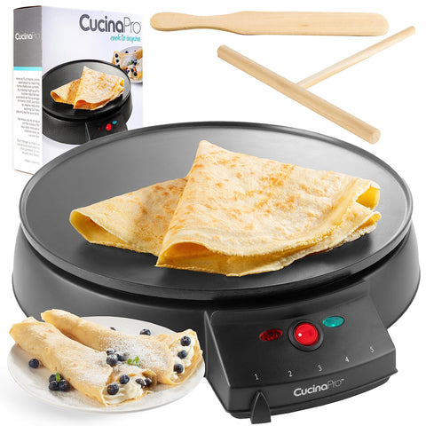 CucinaPro plancha crepes 12 pulgadas antiadherente ideal para dorar y voltear sin pegar