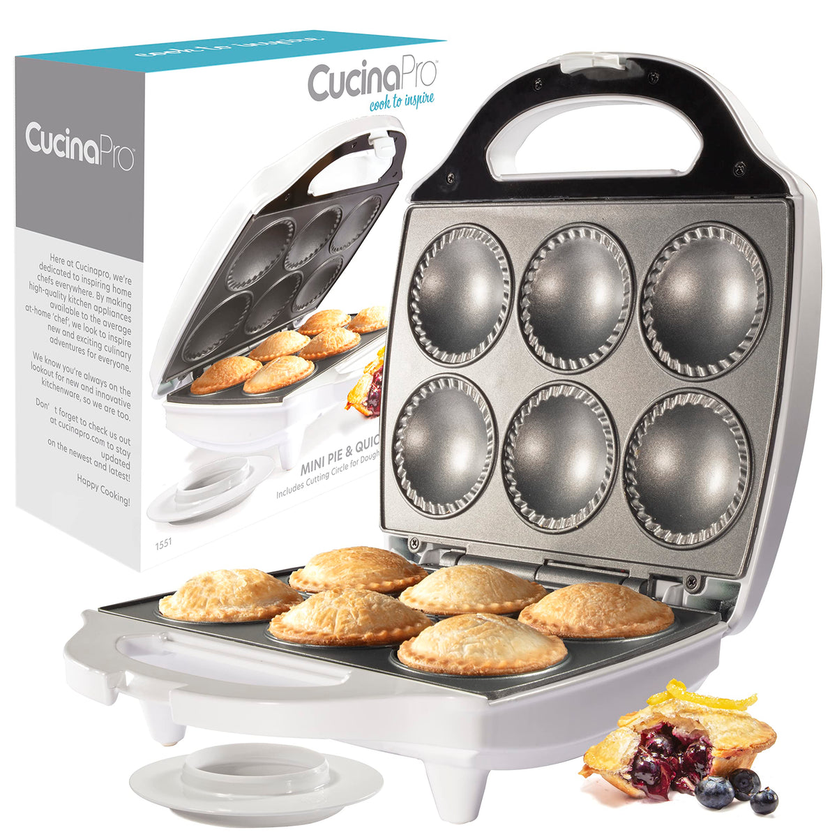 CucinaPro tarta mini con interior antiadherente para desmoldar fácilmente.