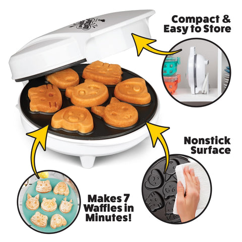 CucinaPro Waffle Wow con figura de panda para meriendas y momentos familiares.