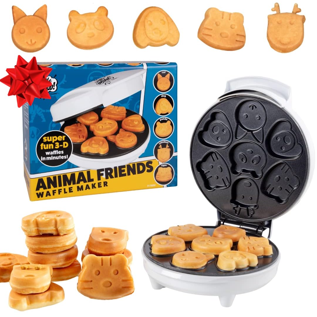 CucinaPro Waffle Wow con figura de tigre para desayunos divertidos y fáciles de servir.