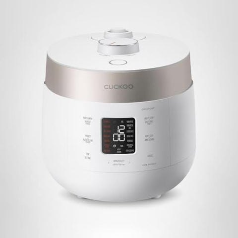 Diseño blanco elegante de la arrocera CUCKOO para cocinas modernas