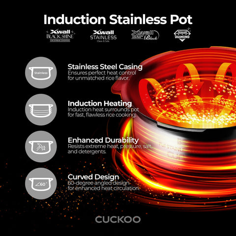 CUCKOO 16 modos para distintos tipos de arroz y platos