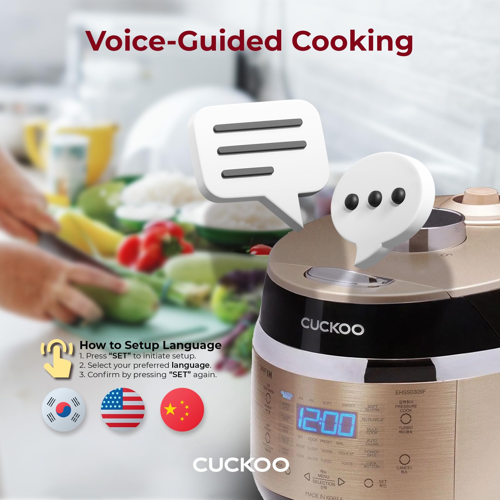 CUCKOO función de recalentar para sobras sin perder sabor