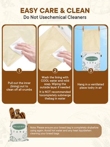 Cuijialaha bolsas pan uso domestico, perfecto para pan casero y almacenamiento.