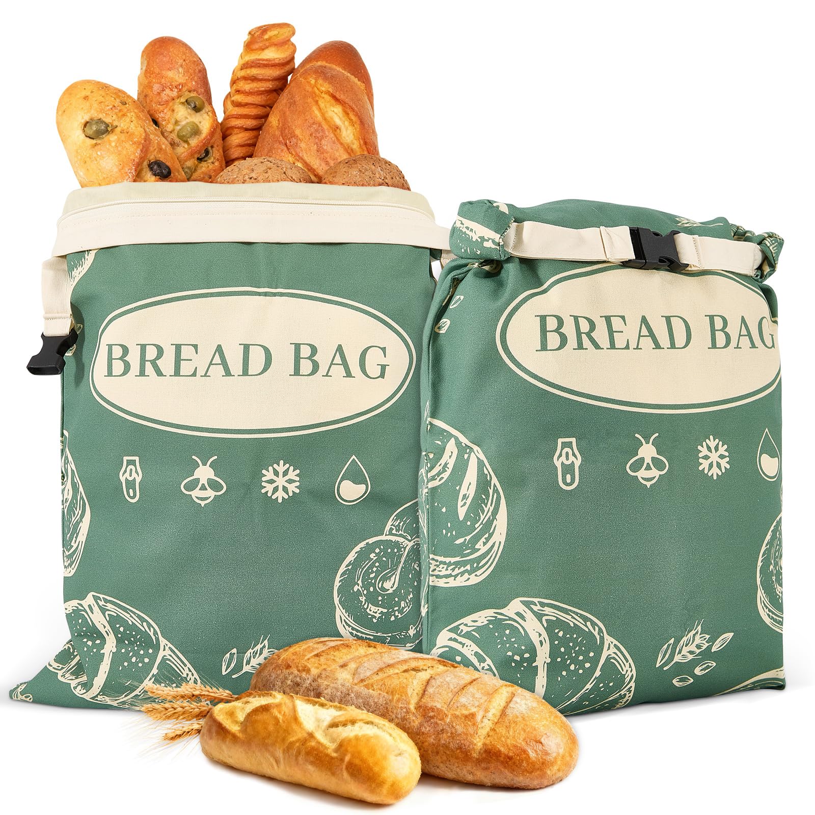 Bolsas CUIJIALAHA con cera natural para pan, frescura prolongada.