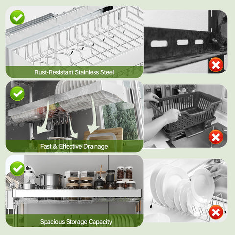 CUISIBOT accesorios completos: soporte para cuchillos, cesta y soporte para tazas.