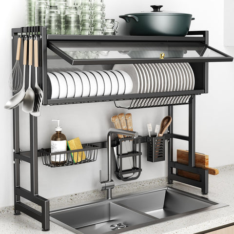 CUISIBOT escurridor sobre fregadero con tapa mantiene platos limpios