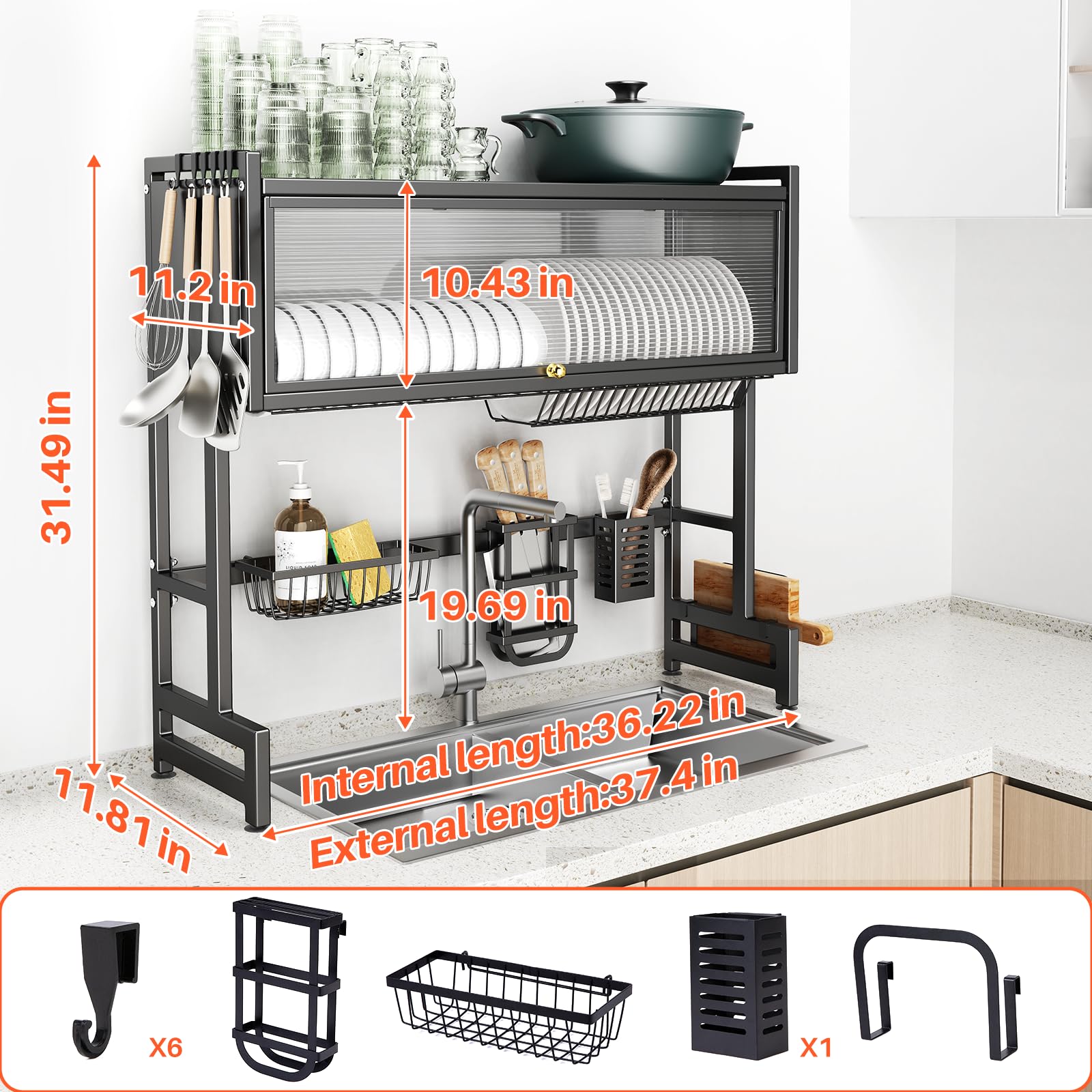 CUISIBOT accesorios integrados ofrecen organización rápida para utensilios