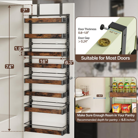 CUISIBOT estantes ajustables para alturas variables, ideal para botellas altas
