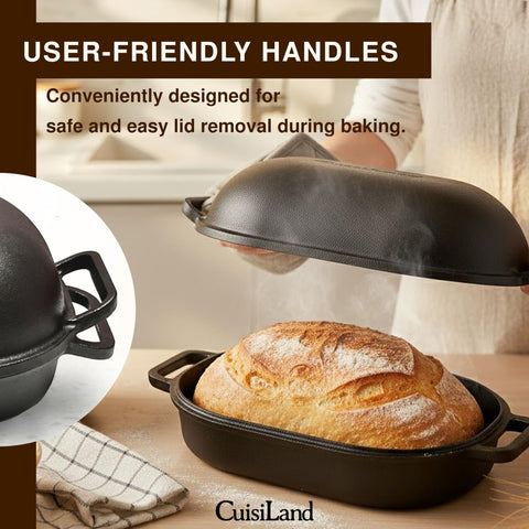 Cuisiland apto para hornos e inducción con mangos ergonómicos para manejo seguro.