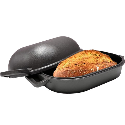 Cuisiland pan de hierro grande con base 12x10 para pan artesanal y horneado uniforme.